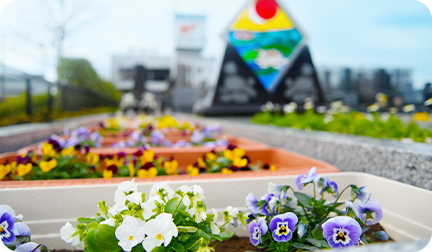 慈しみ安住の会の花壇葬(イメージ)